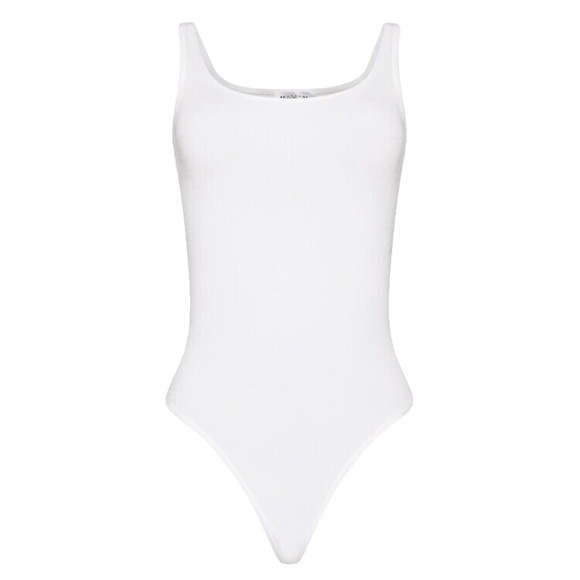 Women Wolford Bodysuit Jamaika String Body Shiny White Size Small - Picture 1 of 10